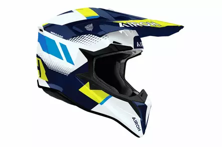 Airoh Hjälm Wraaap Vision Gul/Blå glansig - Skoterhjälmar - D503130 - 2