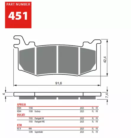 GOLDFREN Bromsbelägg 451 Ceramic Carbon S33 - Bromsbelägg - D526260 - 1