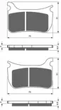 GOLDFREN Bromsbelägg 276 Ceramic carbon AD FOR BERINGER 4 pist - Bromsbelägg - D503950 - 1
