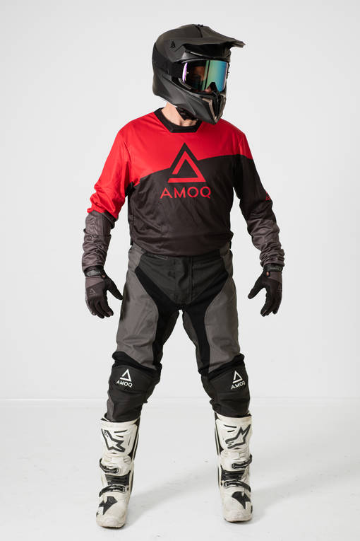 AMOQ Ascent Strive Crosströja Svart/Röd - Tröjor Offroad - D405390 - 1