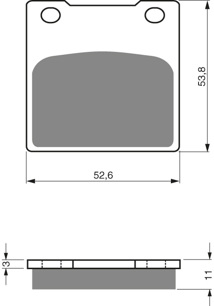 GOLDFREN Bromsbelägg 068 Ceramic carbon AD - Bromsbelägg - D26470 - 1