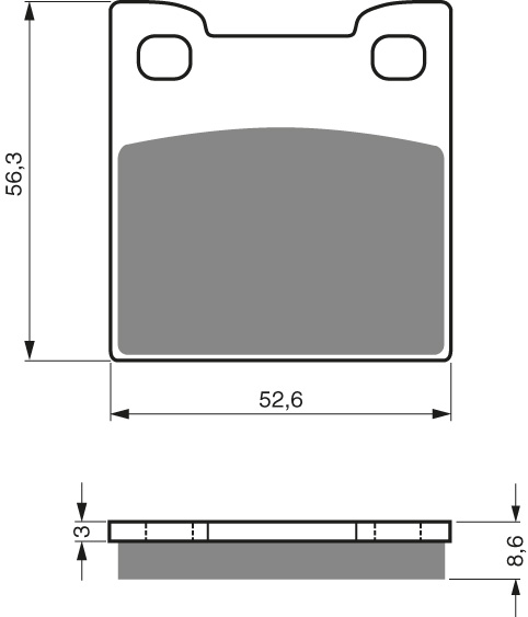GOLDFREN Bromsbelägg 129 Ceramic carbon AD - Bromsbelägg - D26510 - 1