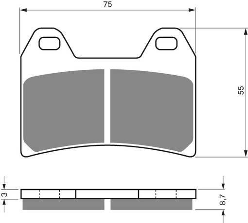 GOLDFREN Bromsbelägg 141 Ceramic carbon AD - Bromsbelägg - D26520 - 1