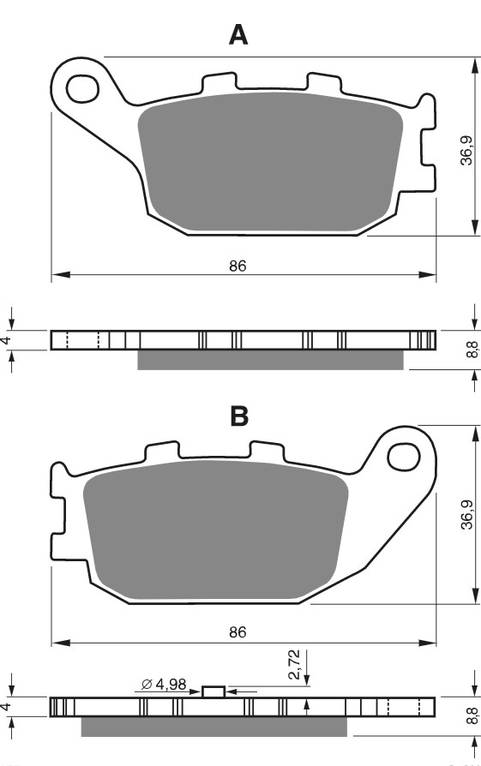 GOLDFREN Bromsbelägg 155 Ceramic carbon S3 - Bromsbelägg - D462910 - 1
