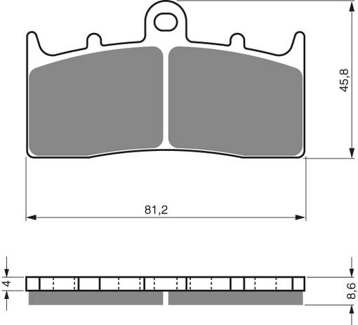 GOLDFREN Bromsbelägg 194 Ceramic Carbon S3 - Bromsbelägg - D26550 - 1