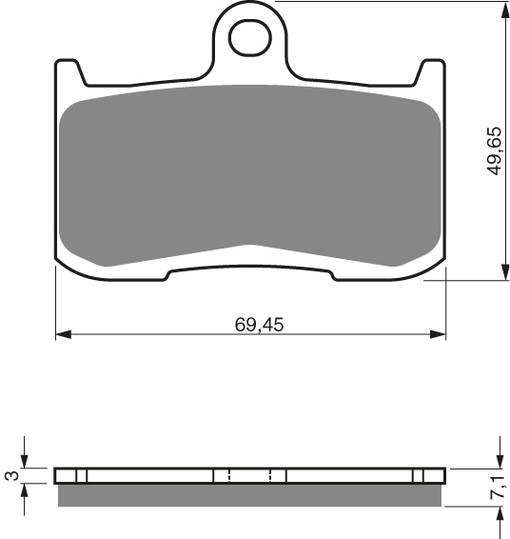 GOLDFREN Bromsbelägg 207 Ceramic carbon AD - Bromsbelägg - D26560 - 1