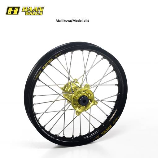 Haan wheel SX65 16-24 12-1,60 BLACK RIM/YELLOW HUB - Kompletta hjul - D203140 - 1