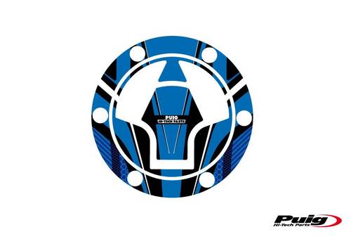 Puig Fuel Cap Cover Mod. Radical Kawasaki C/Blue - Dekaler - D185180 - 1