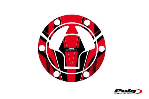 Puig Fuel Cap Cover Radical Kawasaki C/Red - Dekaler - D183280 - 1