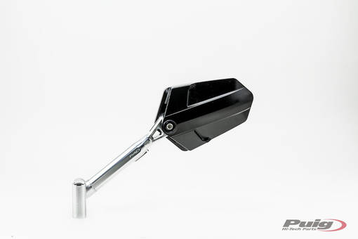 Puig Rear Mirror Mod. Explorer Homolog. Left C/Alu-Blac - Backspeglar - D180110 - 1