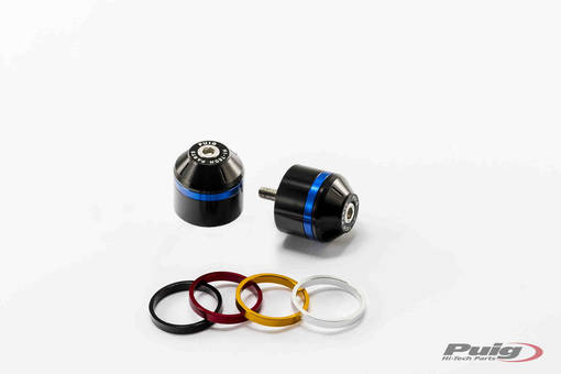 Puig Short Bar End W/Rings Tiger Sport 13'16 C/Black - Styrtillbehör - D185100 - 1