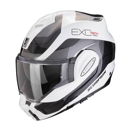 SCORPION Hjälm EXO-TECH EVO PRO Commuta vit/röd - Skoterhjälmar - D470620 - 1