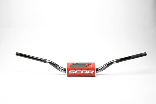 Scar Handlebar O² COLOR Ø28,6 (1 1/8”) - RC - BLACK Bar - RED Bar pad - Styren - D461280 - 1