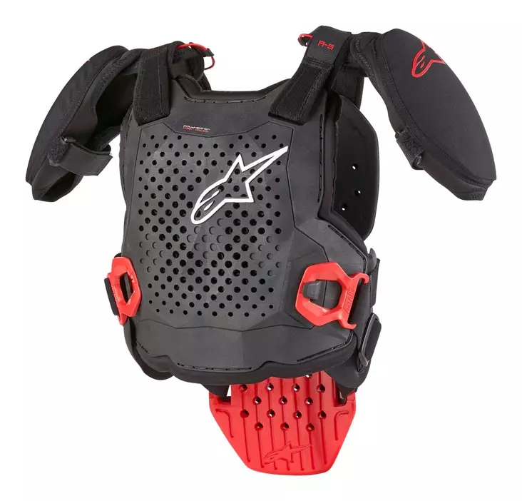Alpinestars Bröstskydd A-5 S Junior Svart/Vit/Röd - Bröstskydd - D452170 - 1