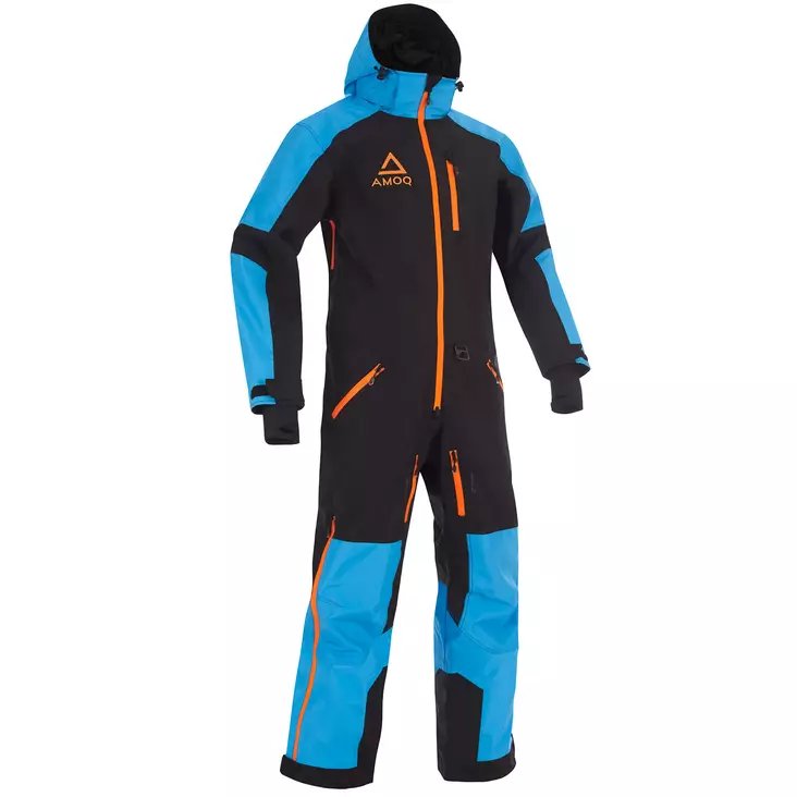 AMOQ Void V2 Overall Fodrad Svart/Ljusblå/Orange - Skoteroveraller - D478880 - 1