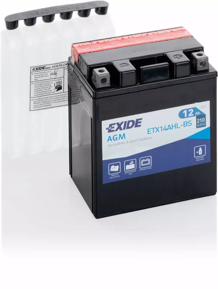 Exide batteri ETX14AHL-BS - Batteri & Laddning - D528790 - 1