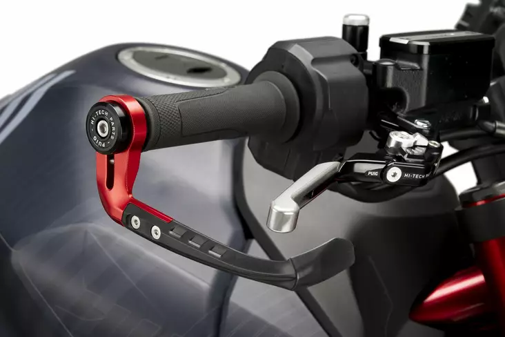 Puig Protector Brake Lever Raw C/Red - Handskydd - D491230 - 1