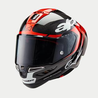 Alpinestars Hjälm Supertech R10 Element Svart/Carb/Fluo Röd/Vit - Skoterhjälmar - D470191 - 1