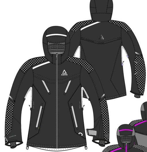 AMOQ Orbit Jacka Dam Svart/Vit - Skoterjackor - D378821 - 1