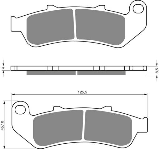 GOLDFREN Bromsbelägg 055 Ceramic Carbon S3 - Bromsbelägg - D26461 - 1