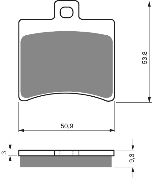 GOLDFREN Bromsbelägg 150 Ceramic carbon AD - Bromsbelägg - D26531 - 1