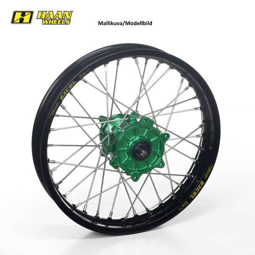 Haan wheel KX450F 03- 17-5,00 GREEN HUB/BLACK RIM - Kompletta hjul - D187121 - 1