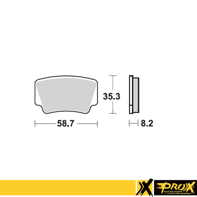 ProX Bromsbelägg bak KTM450/505/525SX-XC ATV '08-11 - Bromsbelägg - D18281 - 1