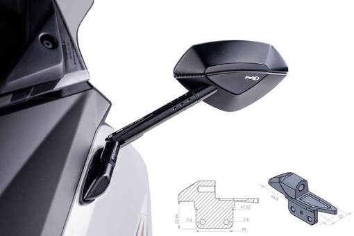 Puig Adapter Left Side For Fairing Tmax 12'-13 - Bultar & Bultserier - D186541 - 1
