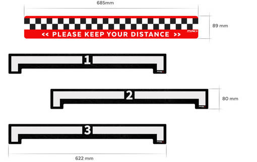 Puig Covid-19 Sticker Kit C/Black - Dekaler - D373451 - 1