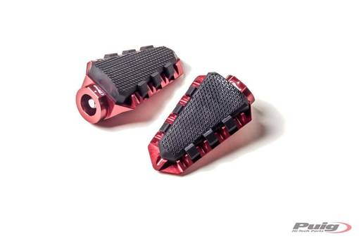 Puig Footrests Hi-Tech Trail Right/Left C/Red - Fotpinnar - D184401 - 1