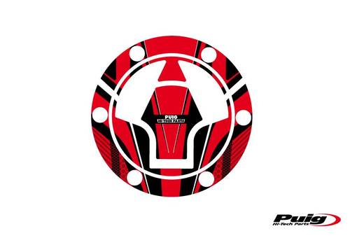 Puig Fuel Cap Cover Mod. Radical Kawasaki C/Red - Dekaler - D185181 - 1