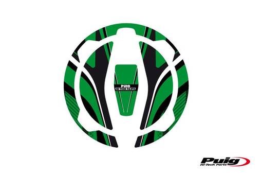 Puig Fuel Cap Cover Mod. Radikal Kawasaki C/Green - Dekaler - D186191 - 1