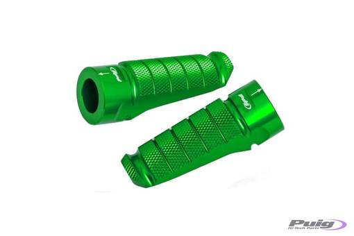 Puig Pair Footrests Hi-Tech Racing Right/Left C/Green - Fotpinnar - D183251 - 1