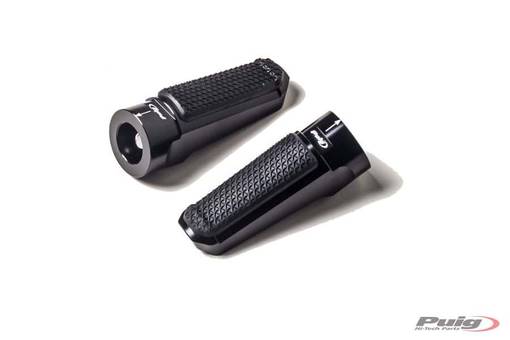 Puig Rear Sets Racing+Rubber Right/Left C/Black - Fotpinnar - D184391 - 1