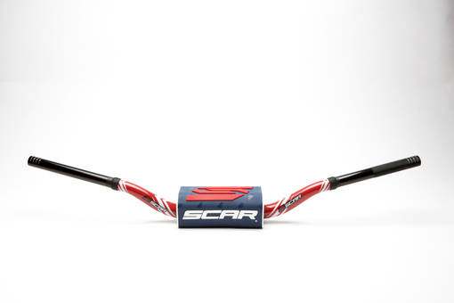 Scar Handlebar O² COLOR Ø28,6 (1 1/8”) - 65/85 Low Mini - RED Bar - DARK BLUE Ba - Styren - D461371 - 1