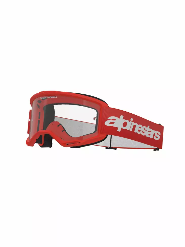 Alpinestars Goggle Vision 3 WORDMARK Röd/Klart - Goggles Onroad - D480741 - 1