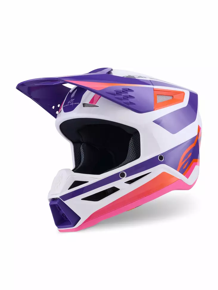 Alpinestars Hjälm S-M3 Heat Vit/Lila/Rosa - Skoterhjälmar - D494041 - 1