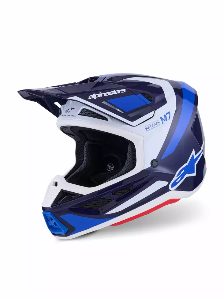 Alpinestars Hjälm S-M7 Rise Blå/Vit - Skoterhjälmar - D494051 - 1
