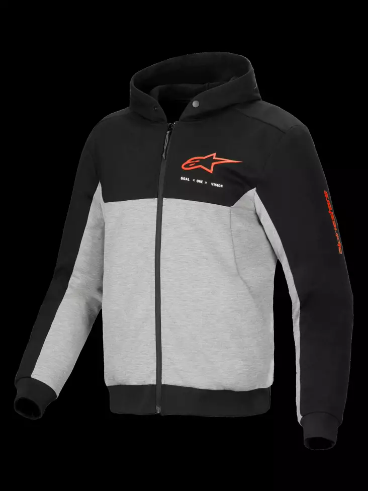 Alpinestars Hoodie Chrome v2 Grå/Svart/Röd - Jackor Onroad - D485771 - 1