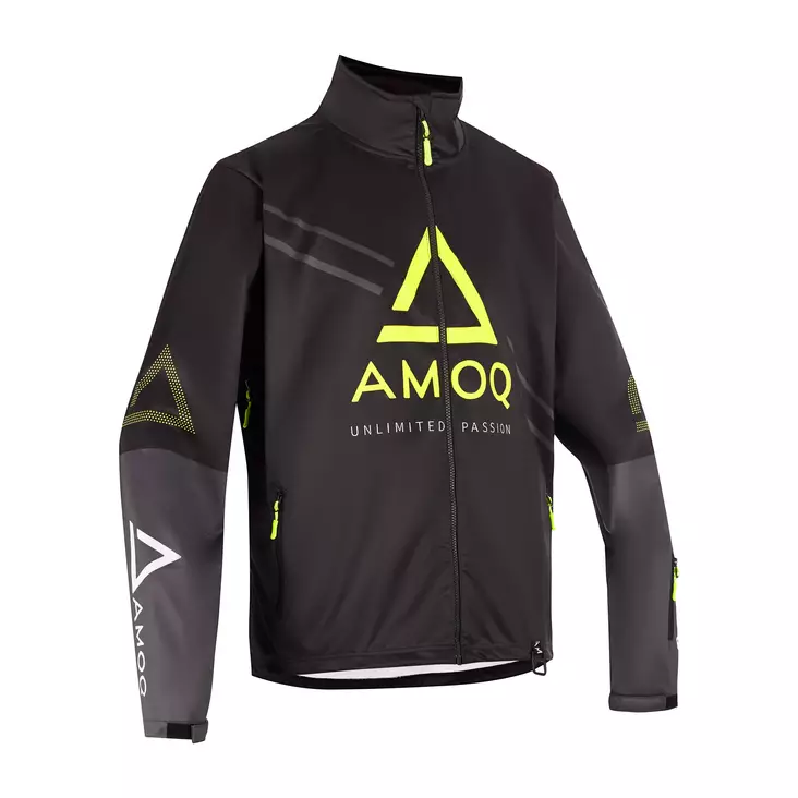 AMOQ Apex Racing Jacka Svart/Grå/Hivis - Skoterjackor - D478781 - 1