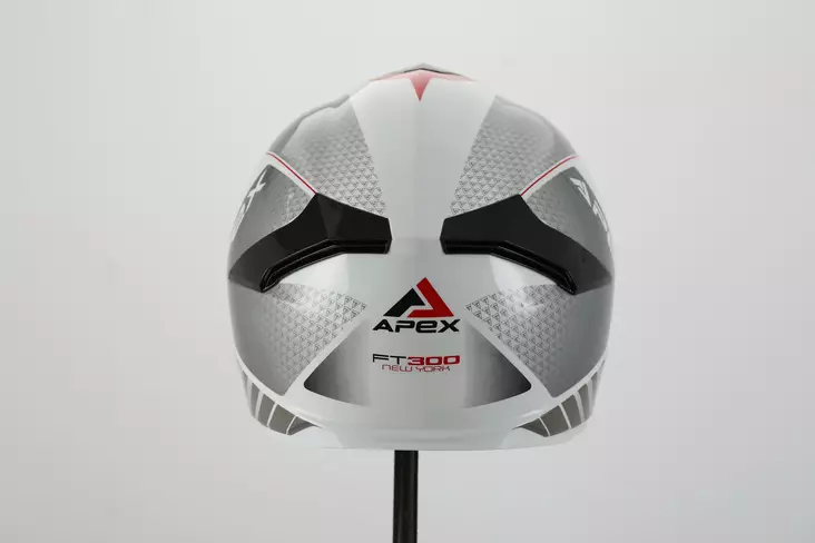 APEX Hjälm FT300 New York vit/grå/röd - Skoterhjälmar - D488371 - 1