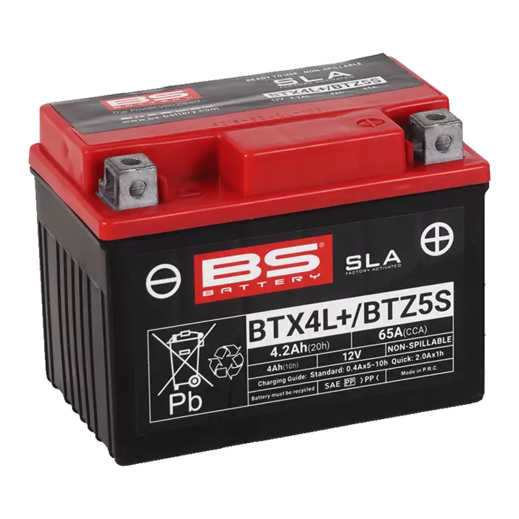 BS Battery BTX4L+/BTZ5S (FA) SLA - Sealed & Activated - Batteri & Laddning - D151271 - 1
