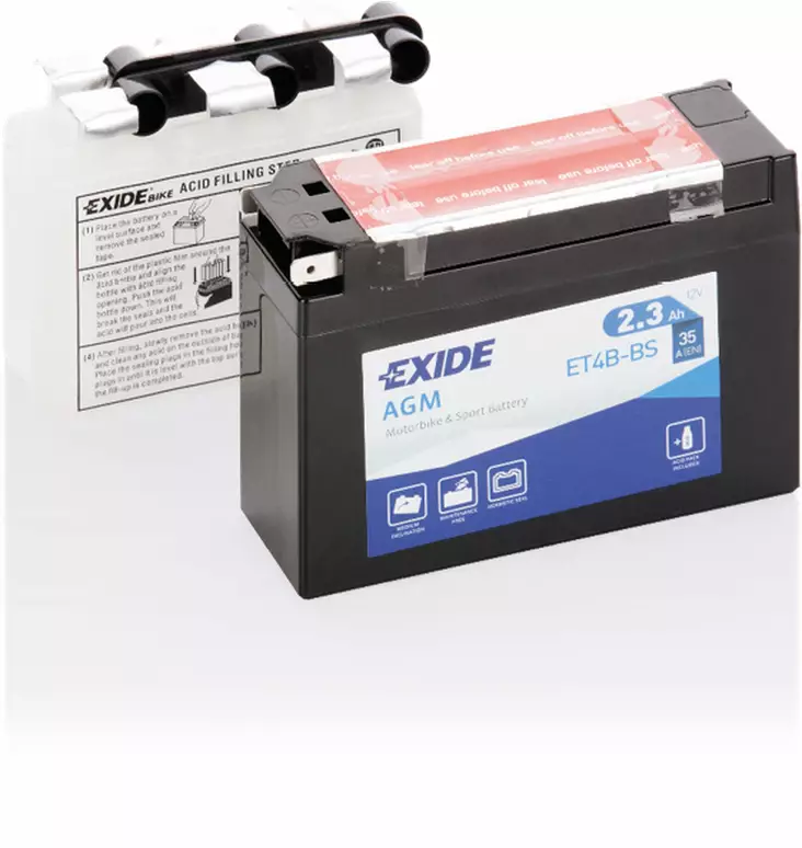 Exide batteri ET4B-BS - Batteri & Laddning - D528771 - 1