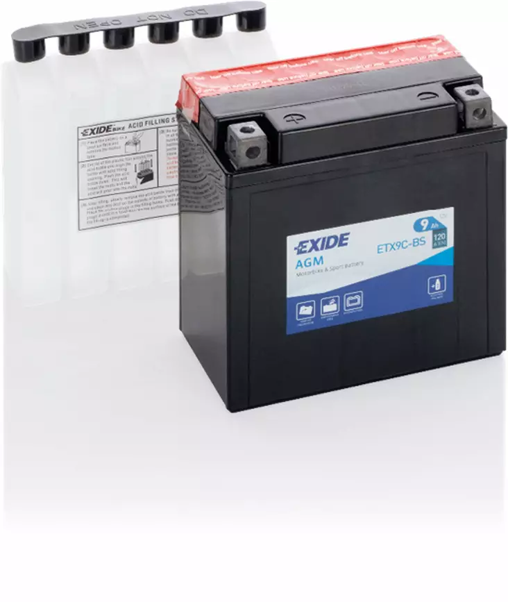 Exide batteri ETX9C-BS - Batteri & Laddning - D528781 - 1