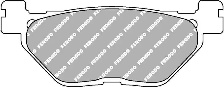 Ferodo brombklossats Sinter Grip Road taakse: Hyosung (2004->), Yamaha (2002-201 - Bromsbelägg - D475691 - 1