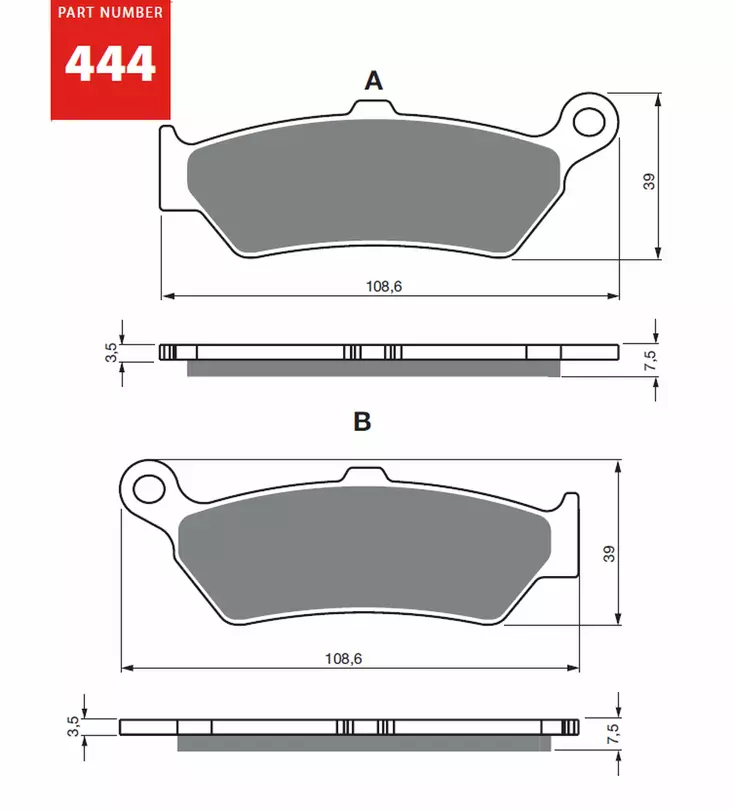 GOLDFREN Bromsbelägg 444 Ceramic Carbon S33 - Bromsbelägg - D510821 - 1