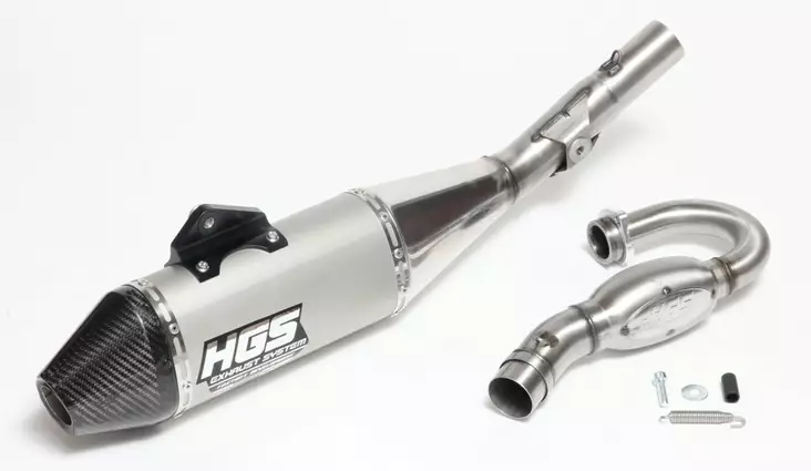 HGS Exhaust system 4T Grey Carbon Ducati Desmo450 MX 26-.. - Komplett avgassystem - D520091 - 1