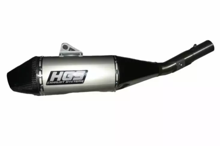 HGS Silencer Steel 4T KX250F 17-24 Carbon end cap - Ljuddämpare - D505371 - 1