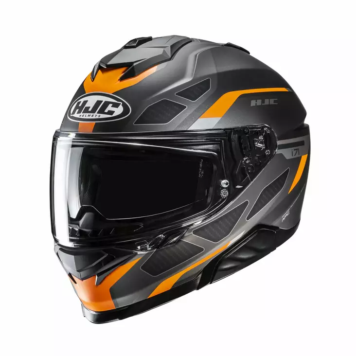 HJC Helmet i71 Zest Svart/Orange MC7SF - Skoterhjälmar - D508711 - 1