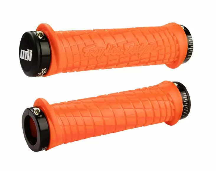 ODI LOCK-ON Grips Troy Lee Designs Signature Series Flo-Orange W/Black - Handtag - D490421 - 1